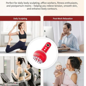 Masajeador de drenaje linfático y herramienta de masaje anticelulitis, reduce las estrías y la celulitis, para piernas, brazos y vientre, máquina de esculpir el cuerpo con microcorriente, luz
